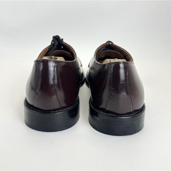 Bostonian Luxe Andover Shoes Mens Sz 11 Burgundy Leather Cap Toe Blucher Dress main image 8
